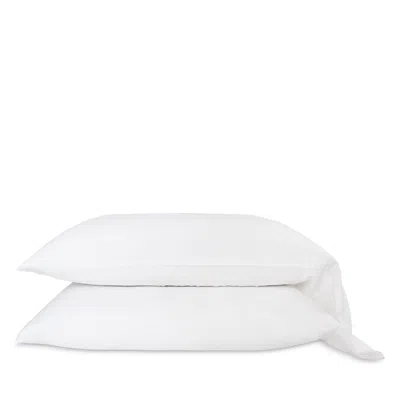 Pom Pom At Home Remi Linen Blend Frayed King Pillowcase, Set Of 2 In White