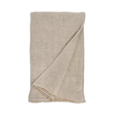 Pom Pom At Home River Oversized Linen Throw Blanket In Brown
