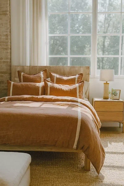 Pom Pom At Home Rory Linen Duvet Cover In Brown