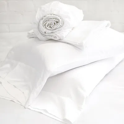 Pom Pom At Home Sateen Standard Pillowcase Set In White