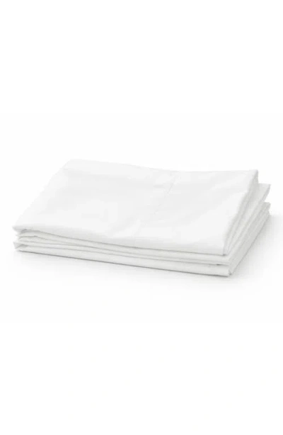 Pom Pom At Home Set Of 2 Cotton Percale Pillowcases In White