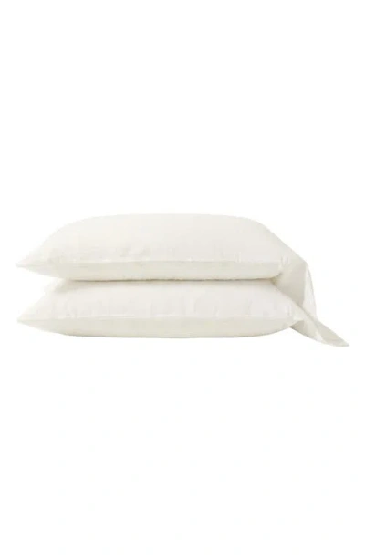 Pom Pom At Home Set Of 2 Linen Pillowcases In White