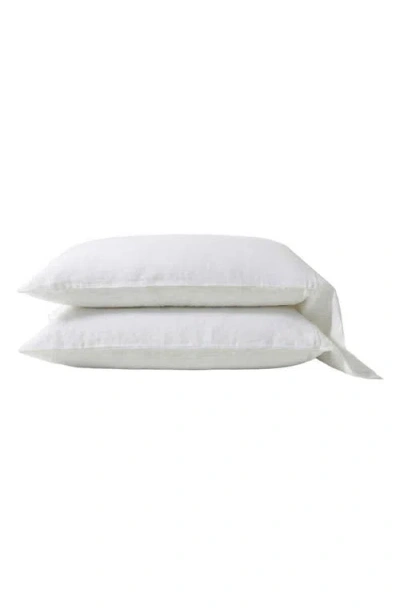 Pom Pom At Home Set Of 2 Linen Pillowcases In White