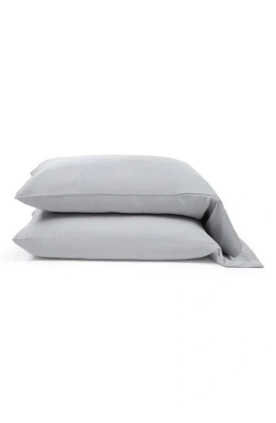 Pom Pom At Home Set Of 2 Sateen Pillowcases In Blue