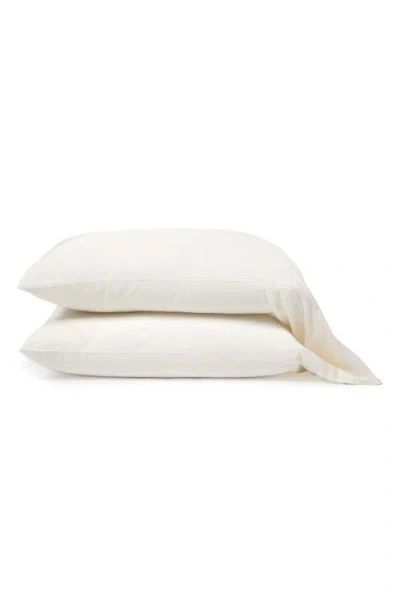 Pom Pom At Home Set Of 2 Sateen Pillowcases In White