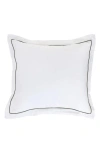Pom Pom At Home Sheena Contrast Piping Sateen Sham In White