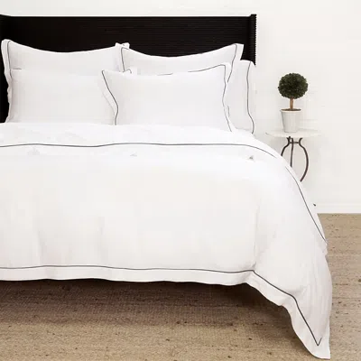 Pom Pom At Home Sheena Sateen Duvet Cover Set, Twin In Midnight