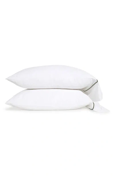 Pom Pom At Home Sheena Set Of 2 Sateen Pillowcases In White