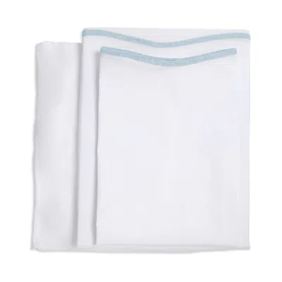 Pom Pom At Home Skylar Cotton Percale Sheet Set, Queen In White