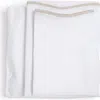 Pom Pom At Home Skylar Cotton Percale Sheet Set In White/flax
