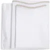 Pom Pom At Home Skylar Cotton Percale Sheet Set In White/flax