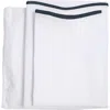 Pom Pom At Home Skylar Cotton Percale Sheet Set In White/navy