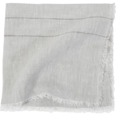 Pom Pom At Home Sonoma Set Of 4 Linen Napkins In Light Grey