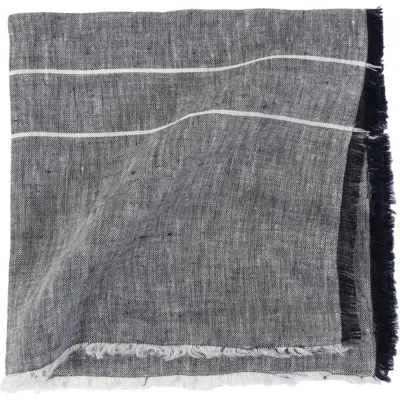 Pom Pom At Home Sonoma Set Of 4 Linen Napkins In Navy