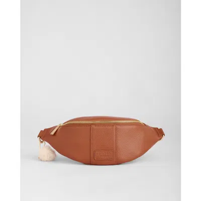 Pom Pom London Bum Bag In Chestnut