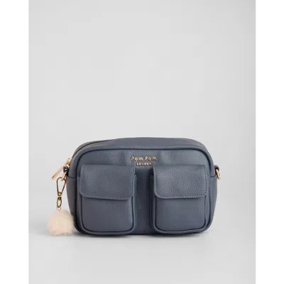 Pom Pom London Chiswick Crossbody Bag In Blue