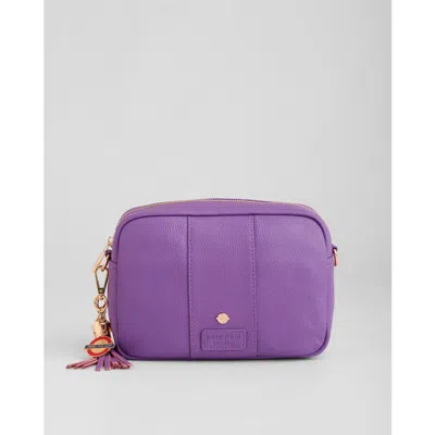 Pom Pom London City Crossbody Bag In Purple