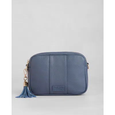 Pom Pom London City Duo Crossbody Bag In Blue