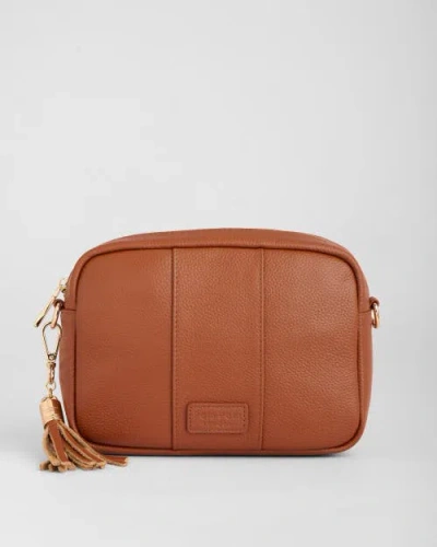 Pom Pom London City Duo Crossbody Bag In Chestnut
