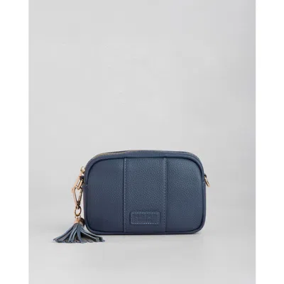 Pom Pom London City Mini Crossbody Bag In Blue