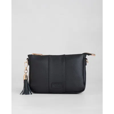 Pom Pom London City Slim Crossbody Bag In Black