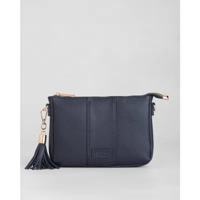 Pom Pom London City Slim Crossbody Bag In Blue