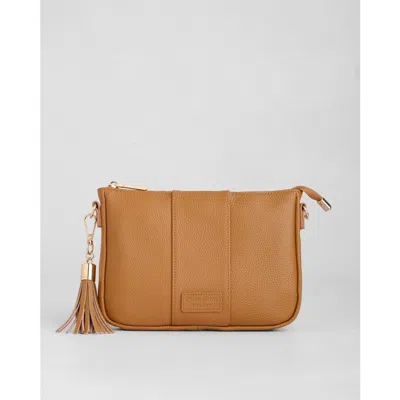 Pom Pom London City Slim Crossbody Bag In Brown
