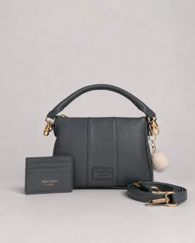 Pom Pom London City Slim Crossbody Bag Bundle In Gray