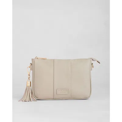 Pom Pom London City Slim Crossbody Bag In Neutral