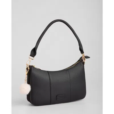 Pom Pom London Edgware Crossbody Bag In Black
