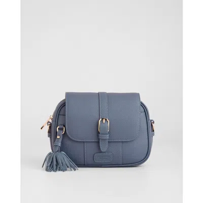 Pom Pom London Finsbury Crossbody Bag In Blue