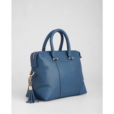Pom Pom London Greenwich Bag In Blue