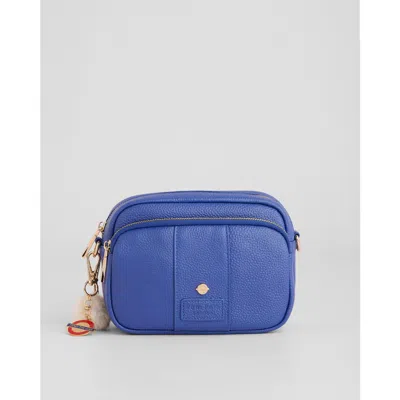 Pom Pom London Original Plus Crossbody Bag In Blue