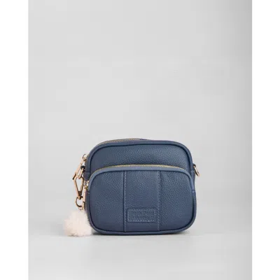 Pom Pom London Original Mini Cross Body Bag In Blue