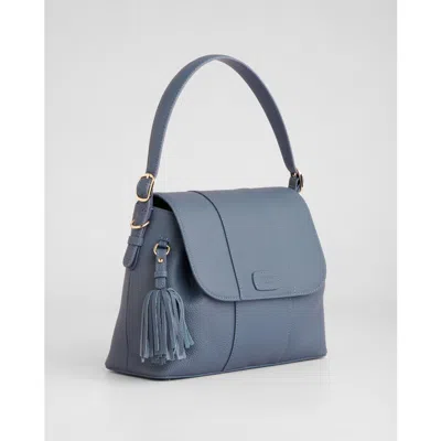 Pom Pom London Strand Bag In Blue
