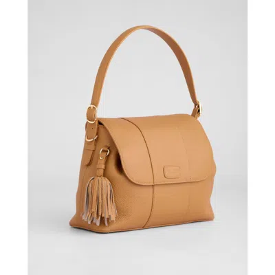 Pom Pom London Strand Bag In Brown