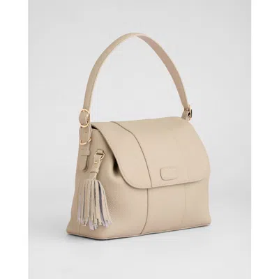 Pom Pom London Strand Bag In Neutral