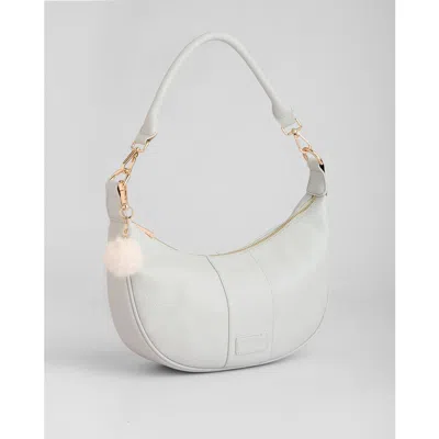 Pom Pom London Sutton Sling Crossbody Bag In White