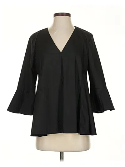 Pre-owned Pomander Place 3/4 Sleeve Blouse In Black
