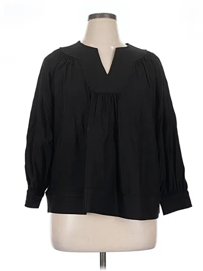 Pre-owned Pomander Place 3/4 Sleeve Blouse In Black