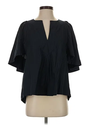 Pre-owned Pomander Place 3/4 Sleeve Blouse In Black