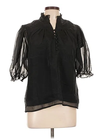 Pre-owned Pomander Place 3/4 Sleeve Blouse In Black