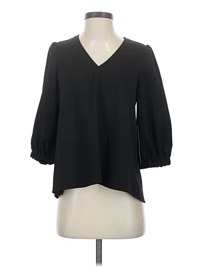 Pre-owned Pomander Place 3/4 Sleeve Blouse In Black