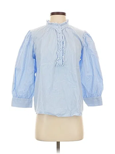 Pre-owned Pomander Place 3/4 Sleeve Blouse In Blue