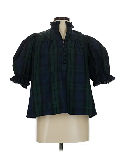 Pre-owned Pomander Place 3/4 Sleeve Blouse In Blue