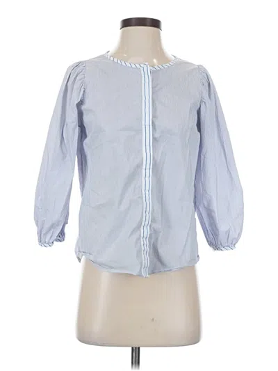 Pre-owned Pomander Place 3/4 Sleeve Blouse In Blue