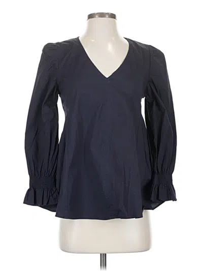 Pre-owned Pomander Place 3/4 Sleeve Blouse In Blue