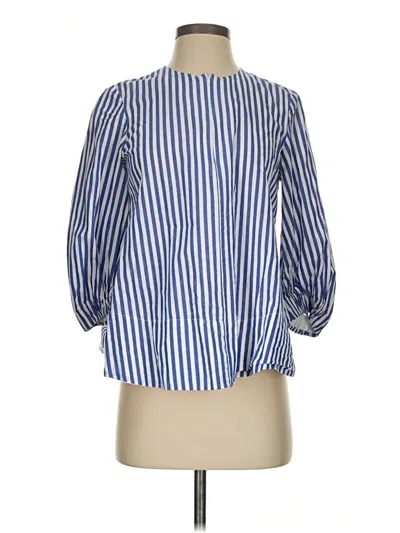 Pre-owned Pomander Place 3/4 Sleeve Blouse In Blue