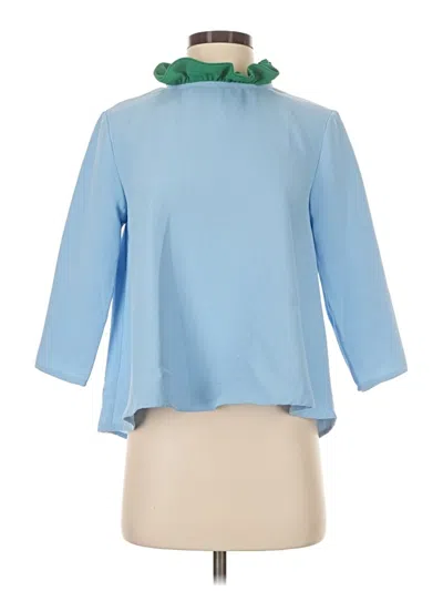 Pre-owned Pomander Place 3/4 Sleeve Blouse In Blue