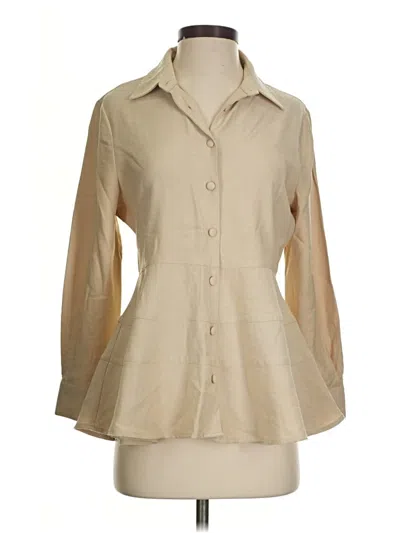 Pre-owned Pomander Place 3/4 Sleeve Blouse In Brown